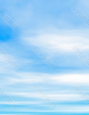fluffy clouds and blue sky