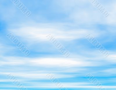 fluffy clouds and blue sky