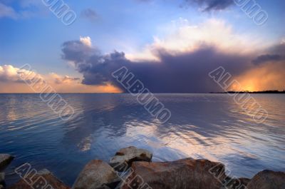 sunset at a lake