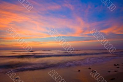 sunset on the beach