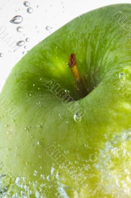 fresh apple and water