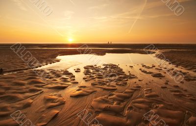 sunset evening on the beach