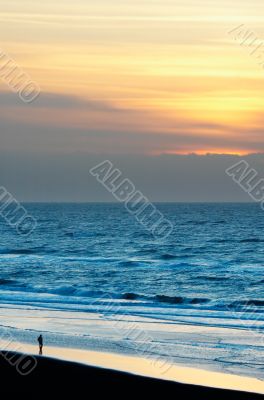 sunset on the beach