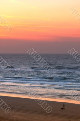 sunset on the beach
