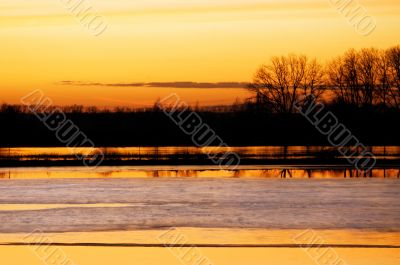 orange sunset background