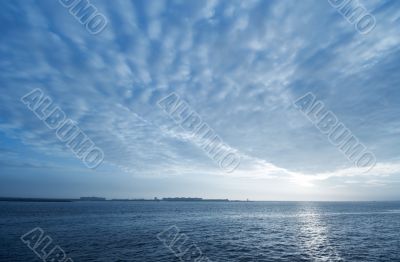 blue sunset background
