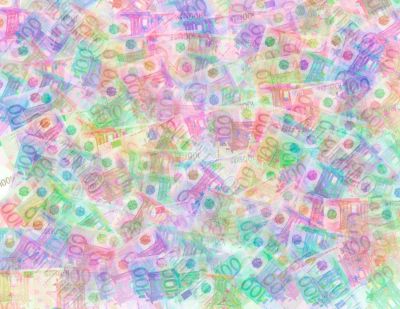 colored notes of 100 euro