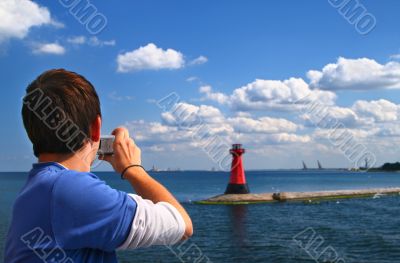 taking a photo