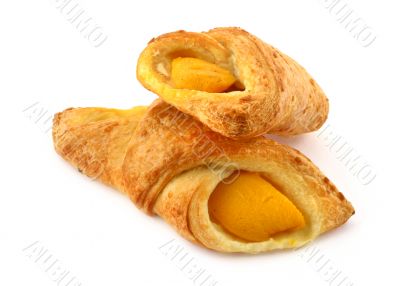 two french pastry apricot cakes