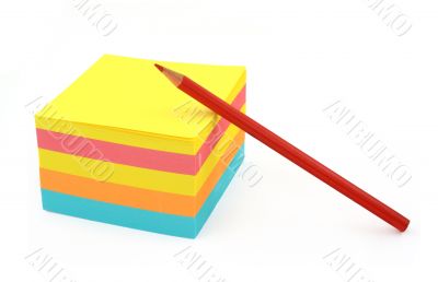 adhesive notes and crayon #2