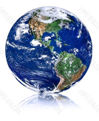 globe with reflection