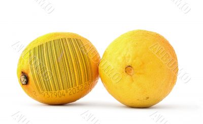 lemons with bar code