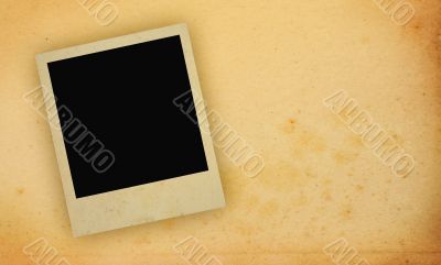 photo frame with yellowed copy space