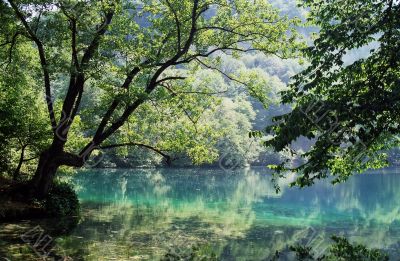 Blue lake.