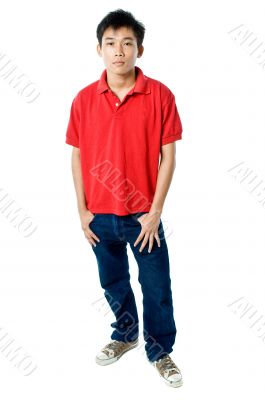 Relaxed teenager