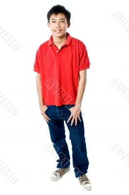 Relaxed teenager
