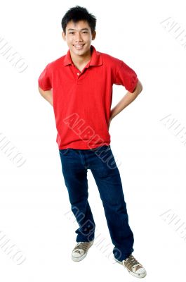 Relaxed teenager
