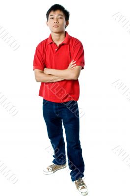 Relaxed teenager