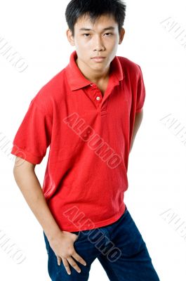 Relaxed teenager