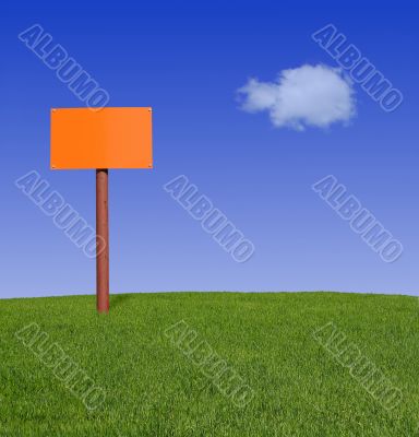 sign post in the meadow