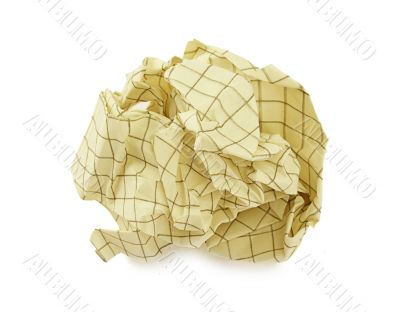 crumpled paper ball