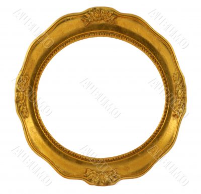 circular golden frame
