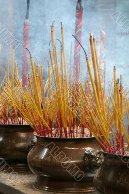 Burning incense