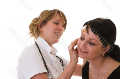 Examening the patient