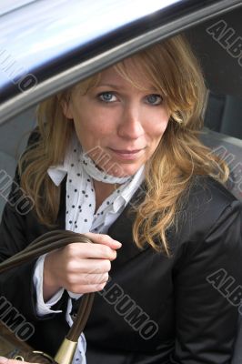 Business woman in the car