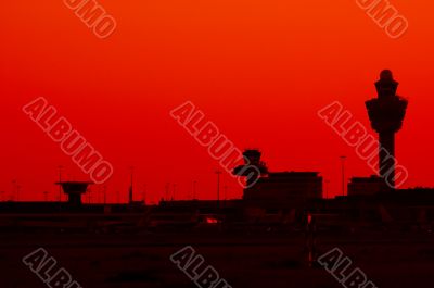 silhouette airport
