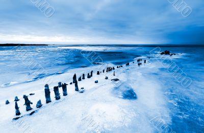Frozen lake