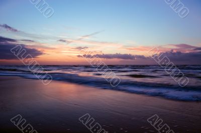 waves on the beach