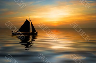 sailing and sunset