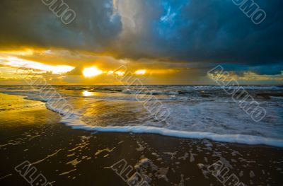 Beautiful sunset on the beach