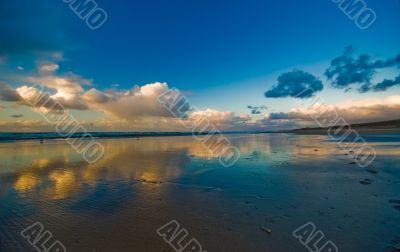 Beautiful sunset on the beach