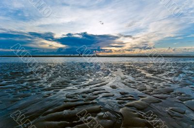 Beautiful sunset on the beach