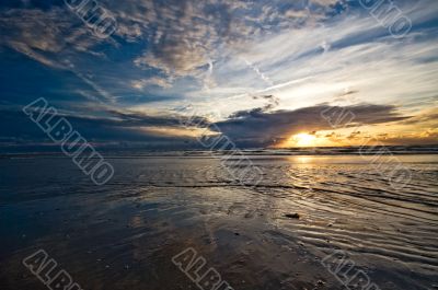 Beautiful sunset on the beach