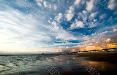 Beautiful sunset on the beach
