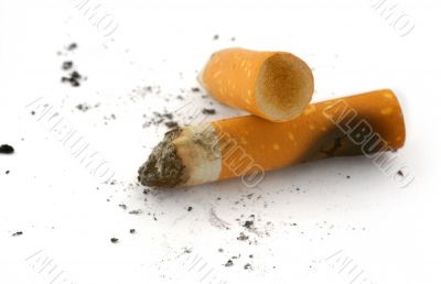 two cigarette butts