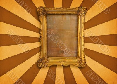 frame on retro background