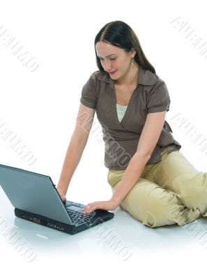 business woman and laptop