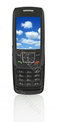 mobile phone with sky