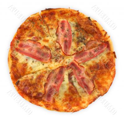 pizza with bacon