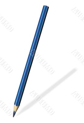 blue crayon on white