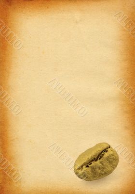 paper with coffee bean