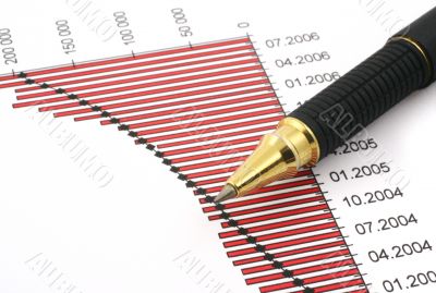 pen tip and business chart #5