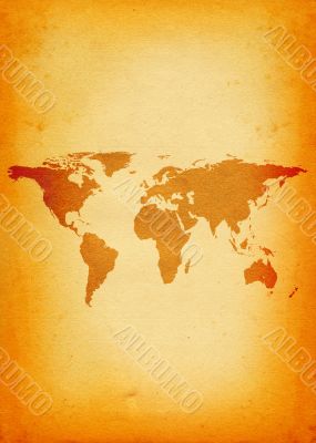 world map - vertical