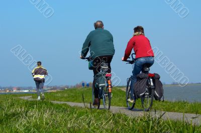 active people on a summer day