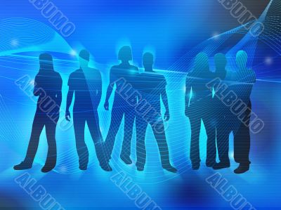 textures style of people silhouettes