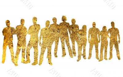 textures style of people silhouettes